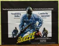 w237 SQUEEZE British quad movie poster '77 not for the squeamish!