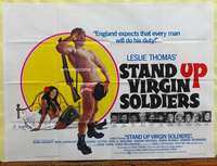 w240 STAND UP VIRGIN SOLDIERS British quad movie poster '77 army sex!