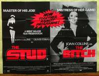 w247 STUD/BITCH British quad movie poster '79 two sexy Joan Collins!