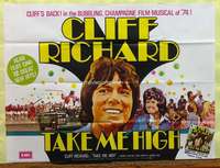 w254 TAKE ME HIGH British quad movie poster '73 Cliff Richard