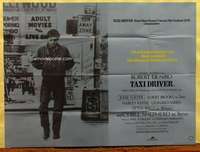 w257 TAXI DRIVER British quad movie poster '76 De Niro, Scorsese