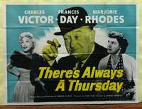 w261 THERE'S ALWAYS A THURSDAY British quad movie poster '57 Victor