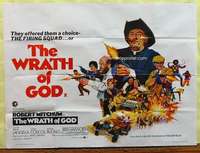 w287 WRATH OF GOD British quad movie poster '72 priest Robert Mitchum