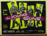 w289 YOUNG GUNS British quad movie poster '56 Russ Tamblyn, Talbott
