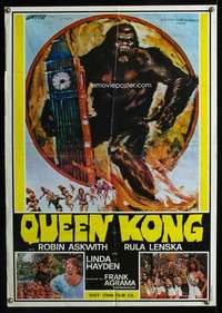w014 QUEEN KONG Lebanese movie poster '76 Robin Askwith