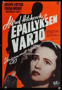 w003 SHADOW OF A DOUBT Finnish movie poster '40s Alfred Hitchcock