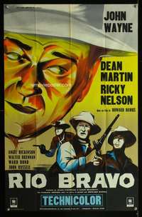 w004 RIO BRAVO French 30x47 movie poster R60s John Wayne, Dean Martin