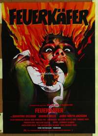 w407 BUG German movie poster '75 Dillman, wild insect horror image!