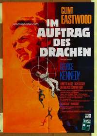w428 EIGER SANCTION German movie poster '75 Eastwood, Pelzter art!