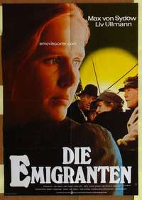 w429 EMIGRANTS German movie poster '72 Max Von Sydow, Liv Ullmann