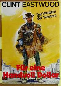 w432 FISTFUL OF DOLLARS German movie poster R70s Clint Eastwood