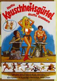 w435 FORBIDDEN DECAMERON German movie poster '72 Italian sex!