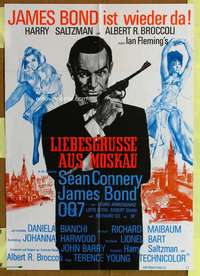 w441 FROM RUSSIA WITH LOVE German movie poster R70s Connery as Bond