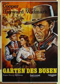 w442 GARDEN OF EVIL German movie poster R70s Gary Cooper, Hayward
