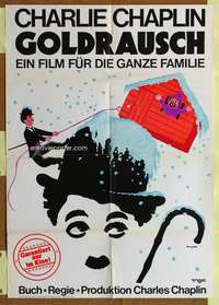 w447 GOLD RUSH German movie poster R69 Chaplin, Leo Kouper art!