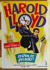 w458 HAROLD LLOYD'S WORLD OF COMEDY German movie poster '62 by clock!