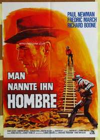 w466 HOMBRE German movie poster R70s Newman, cool different image!