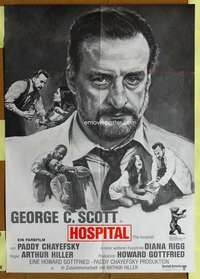 w468 HOSPITAL German movie poster '71 George C. Scott, Diana Rigg