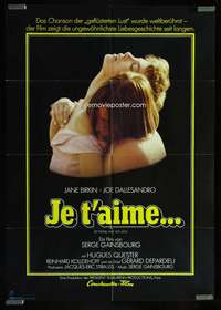 w471 I LOVE YOU I DON'T German movie poster '76 Dallesandro, Birkin
