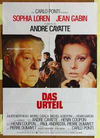 w480 JURY OF ONE German movie poster '75 Sophia Loren, Jean Gabin
