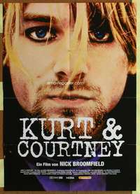 w484 KURT & COURTNEY German movie poster '98 great Cobain portrait!