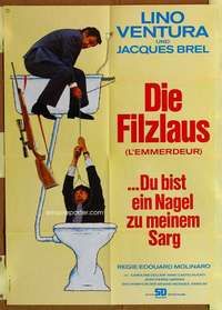 w487 L'EMMERDEUR German movie poster '73 Molinaro, Lino Ventura