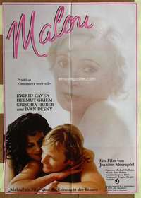w501 MALOU German movie poster '81 pretty Ingrid Caven!
