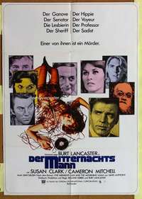 w505 MIDNIGHT MAN German movie poster '74 Burt Lancaster, Clark