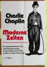 w508 MODERN TIMES German movie poster R63 classic Charlie Chaplin!