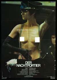 w517 NIGHT PORTER German movie poster '74 sexy Charlotte Rampling!