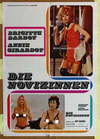 w522 NOVICES German movie poster '70 super sexy Brigitte Bardot!
