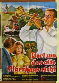 w525 PASTOR MIT DER JAZZTROMPETE German movie poster '62 jazz trumpet!