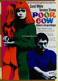 w526 POOR COW German movie poster '68 Terence Stamp, Carol White