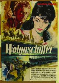 w529 PRISONER OF THE VOLGA German movie poster '60 Derek, Martinelli