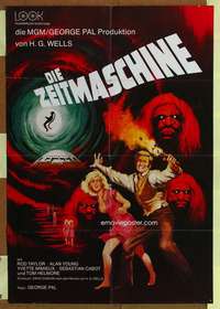 w552 TIME MACHINE German movie poster R70s H.G. Wells, George Pal