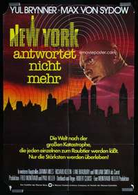 w557 ULTIMATE WARRIOR German movie poster '75 Yul Brynner, New York!