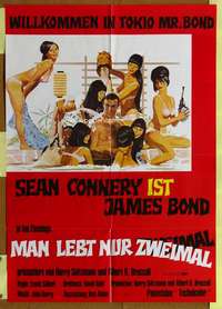 w562 YOU ONLY LIVE TWICE German movie poster R80s Sean Connery IS Bond!