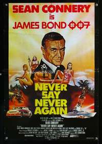 w304 NEVER SAY NEVER AGAIN Lebanese movie poster '83 Connery, Bond