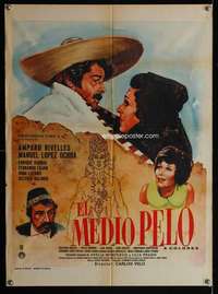 w293 EL MEDIO PELO Mexican poster movie poster '72 Carlos Velo