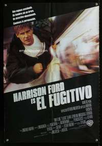 w322 FUGITIVE South American movie poster '93 Harrison Ford
