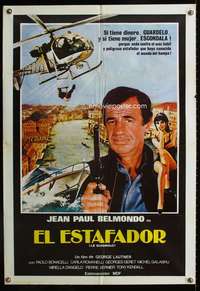 w323 LE GUIGNOLO South American movie poster '80 Jean-Paul Belmondo