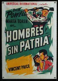 w326 ROGUES' REGIMENT South American movie poster '48 Dick Powell