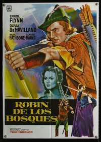 w336 ADVENTURES OF ROBIN HOOD Spanish movie poster R78 Mac Gomez art