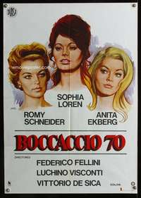 w340 BOCCACCIO '70 Spanish movie poster '75 Fellini, Loren, Ekberg