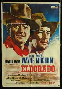 w343 EL DORADO Spanish movie poster '67 John Wayne, Robert Mitchum