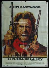w355 OUTLAW JOSEY WALES Spanish movie poster '76 Clint Eastwood