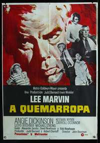 w357 POINT BLANK Spanish movie poster '67 Lee Marvin, Angie Dickinson