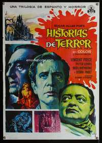 w368 TALES OF TERROR Spanish movie poster '62 Lorre, cool Soligo art!