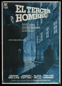 w370 THIRD MAN Spanish movie poster R82 Orson Welles, Mac Gomez art!