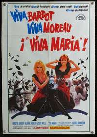 w373 VIVA MARIA Spanish movie poster '74 Brigitte Bardot, Moreau